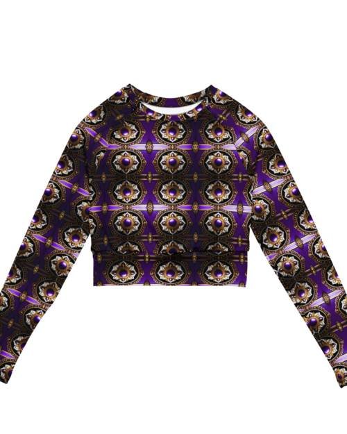 Onegodian Flower Jewel: Design 01 – long-sleeve crop top