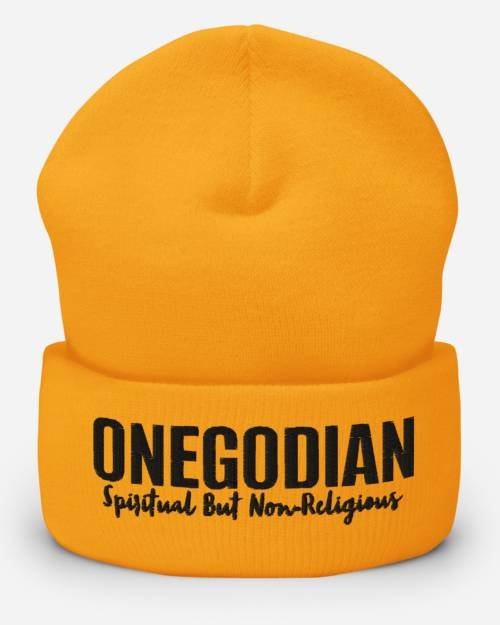 Onegodian Spiritual but Non-Religious – Cuffed Beanie – Black