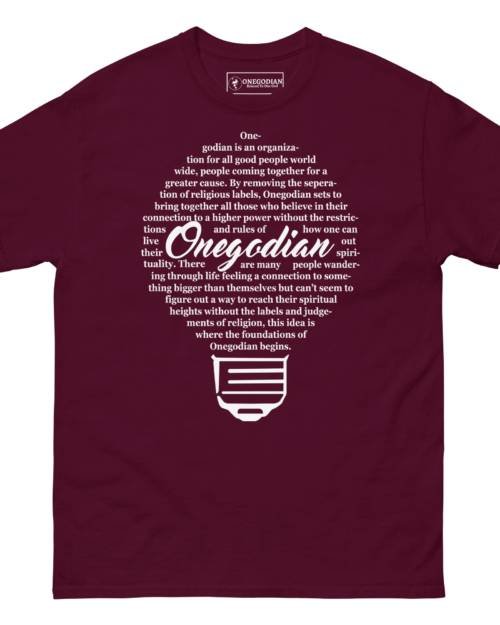 The Onegodian Idea – Unisex classic T-Shirt – White Lightbulb