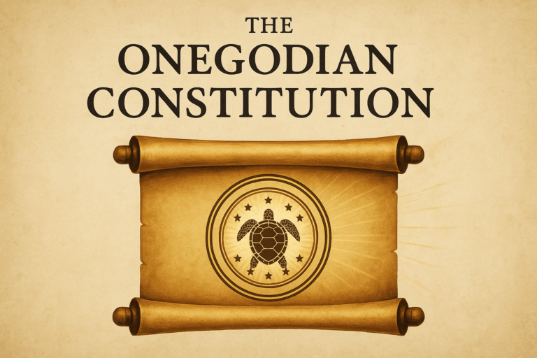 The Onegodian Constitution will be published soon