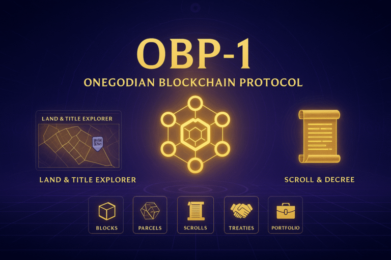 🚀 OBP-1™: Onegodian Blockchain Protocol™
